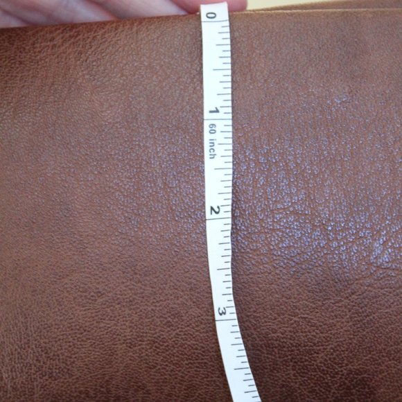 LIZ CLAIBORNE bag! Denim & brown faux leather, with gold tone hardware. - Picture 11 of 11